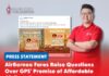 AirBorneo fares raise questions over GPS’ promise of affordable air travel George Lam, DAPSY Sarawak Secretary, says AirBorneo should introduce more affordable and flexible fares for Sarawakians and deliver on the Sarawak government's promise of lower airfares.