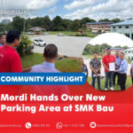 Mordi hands over new parking area at SMK Bau Mordi together with representatives from the Bau District Education Office, the management of SMK Bau and contractors, inspects the newly completed parking area that has been handed over for use by the school community.