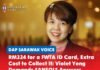 RM324 for a FWTA ID card, extra cost to collect it: Violet Yong demands SANSOLS answers Violet Yong has questioned the RM324 FWTA ID card fee and the requirement for employers to bring foreign workers to Kuching for biometric verification and card collection, urging SANSOLS and the Sarawak Government to provide more practical and accessible arrangements.
