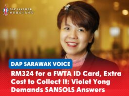 RM324 for a FWTA ID card, extra cost to collect it: Violet Yong demands SANSOLS answers Violet Yong has questioned the RM324 FWTA ID card fee and the requirement for employers to bring foreign workers to Kuching for biometric verification and card collection, urging SANSOLS and the Sarawak Government to provide more practical and accessible arrangements.