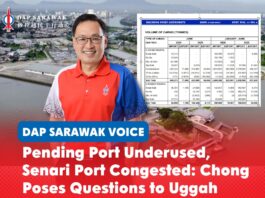 Pending Port underused, Senari Port congested: Chong poses questions to Uggah Chong Chieng Jen has questioned Deputy Premier and Minister for Infrastructure and Port Development Douglas Uggah over the sharp decline in Pending Port’s cargo throughput, rising congestion at Senari Port and the State Government’s long-term plans for the two ports and surrounding industrial areas.