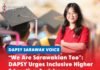 “We are Sarawakian too”: DAPSY urges inclusive higher education assistance Arlena Wee Shi Ying has called on the Sarawak Government to broaden the eligibility criteria for Bantuan Kemasukan ke IPT, saying Sarawakian students studying in private universities should not be left behind.