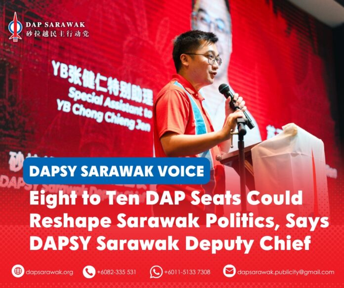 260826_DAPSWK_Jordan DAP Seat Soo Tien Ren says DAP’s target of winning eight to 10 seats in the upcoming Sarawak state election could create greater political pressure for accountability, reform and change in the state.