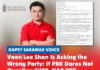 Voon Lee Shan is asking the wrong party: If PBK dares not question SUPP, DAP will Soo Tien Ren has challenged PBK chairman Voon Lee Shan to direct his four questions on Sarawak and Sabah’s right to self-determination to SUPP and GPS, stressing that a genuine opposition party should hold the ruling government accountable.