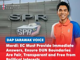 Mordi: EC must provide immediate answers, ensure DUN boundaries are fair, transparent and free from political interests Mordi Bimol calls on the Election Commission (EC) to provide immediate answers on voter disparities and the basis of the proposed Sarawak DUN redelineation.