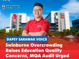 Swinburne Overcrowding Raises Education Quality Concerns, MQA Audit Urged George Lam has urged the Malaysian Qualifications Agency (MQA) to conduct a comprehensive quality audit of Swinburne University of Technology Sarawak Campus following concerns over a sharp increase in student enrolment under the Sarawak Government’s free tertiary education policy.