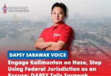 Engage Kalimantan on haze, stop using Federal jurisdiction as an excuse: DAPSY tells Sarawak Govt Lim Kai Bin has called on the Sarawak Government to take more proactive action on the transboundary haze and engage neighbouring Kalimantan authorities, saying federal jurisdiction over foreign affairs should not be used as an excuse for inaction.