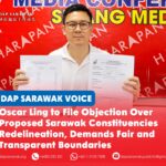 Oscar Ling to file objection over proposed Sarawak constituencies redelineation, demands fair and transparent boundaries Oscar Ling said he will file an objection against the proposed redelineation constituencies, urging the Election Commission to ensure fair representation and respect existing administrative and community boundaries.
