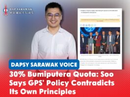 30% Bumiputera quota: Soo says GPS’ policy contradicts its own principles Jordan Soo says the 30% Bumiputera quota does not guarantee opportunities will reach contractors who genuinely need them, urging the Sarawak Government to support local SMEs of all races and ensure greater transparency in government contract awards.