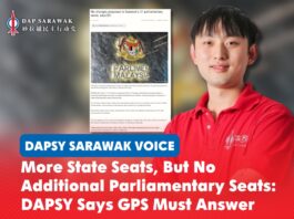 More state seats, but no additional Parliamentary seats: DAPSY says GPS must answer Chong Hong Hien says GPS must explain why Sarawak has not gained additional parliamentary seats after the Election Commission’s latest delineation exercise, despite previously arguing that more state seats would pave the way for greater parliamentary representation.