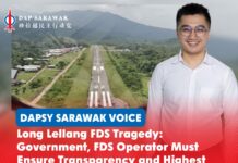 Long Lellang FDS tragedy: Government, FDS operator must ensure transparency and highest safety standards Soo Tien Ren calls for greater transparency, accountability and stronger safety oversight of the Flying Doctor Service following the fatal helicopter crash at Long Lellang.