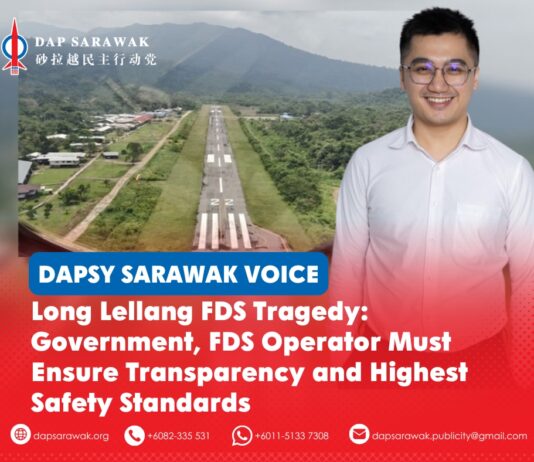 Long Lellang FDS tragedy: Government, FDS operator must ensure transparency and highest safety standards Soo Tien Ren calls for greater transparency, accountability and stronger safety oversight of the Flying Doctor Service following the fatal helicopter crash at Long Lellang.