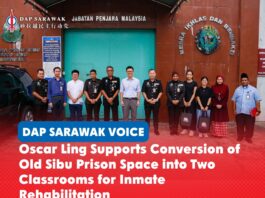 Oscar Ling supports conversion of old Sibu Prison space into two classrooms for inmate rehabilitation Oscar Ling Chai Yew during his recent visit to Sibu Central Prison, where he discussed overcrowding, ageing facilities and efforts to strengthen inmate rehabilitation through education, counselling and character-building programmes.