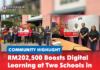 RM202,500 boosts digital learning at two schools in Stampin Parliament Michael Kong hands over allocations totalling RM202,500 to SK Satria Jaya and SK Sungai Stutong for Smart Interactive TVs.