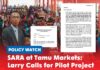 SARA at Tamu Markets: Larry calls for pilot project before expansion Senator Larry Asap calls for a six-month pilot project to expand SARA QR payments to tamu markets, benefiting grassroots hawkers and small traders.