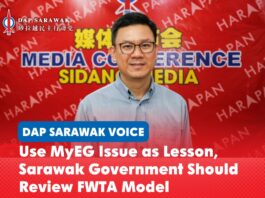 Use MyEG issue as lesson, Sarawak Government should review FWTA model Sibu MP Oscar Ling Chai Yew calls on the Sarawak Government to review the FWTA model and strengthen safeguards, transparency and accountability in the management of foreign worker services.