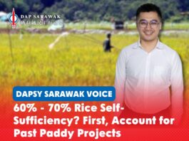 60% – 70% rice self-sufficiency? First, account for past paddy projects DAPSY Sarawak Deputy Chief Jordan Soo Tien Ren calls for greater accountability and a clear implementation roadmap for Sarawak’s new paddy development programme and rice self-sufficiency target.