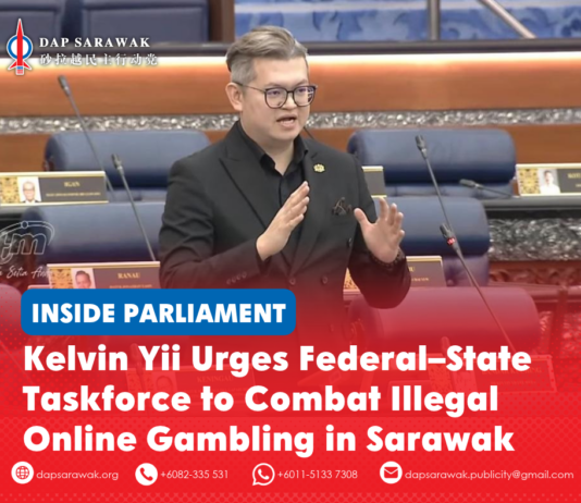 Kelvin Yii Urges Federal–State Taskforce to Combat Illegal Online Gambling in Sarawak